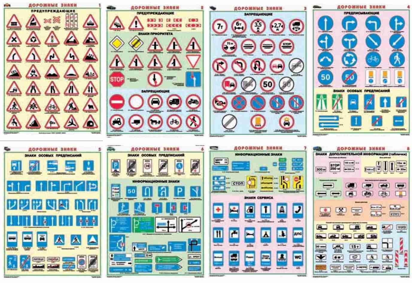 Знаки дорожного движения с пояснениями и картинками для водителей 2022 учить билеты пдд